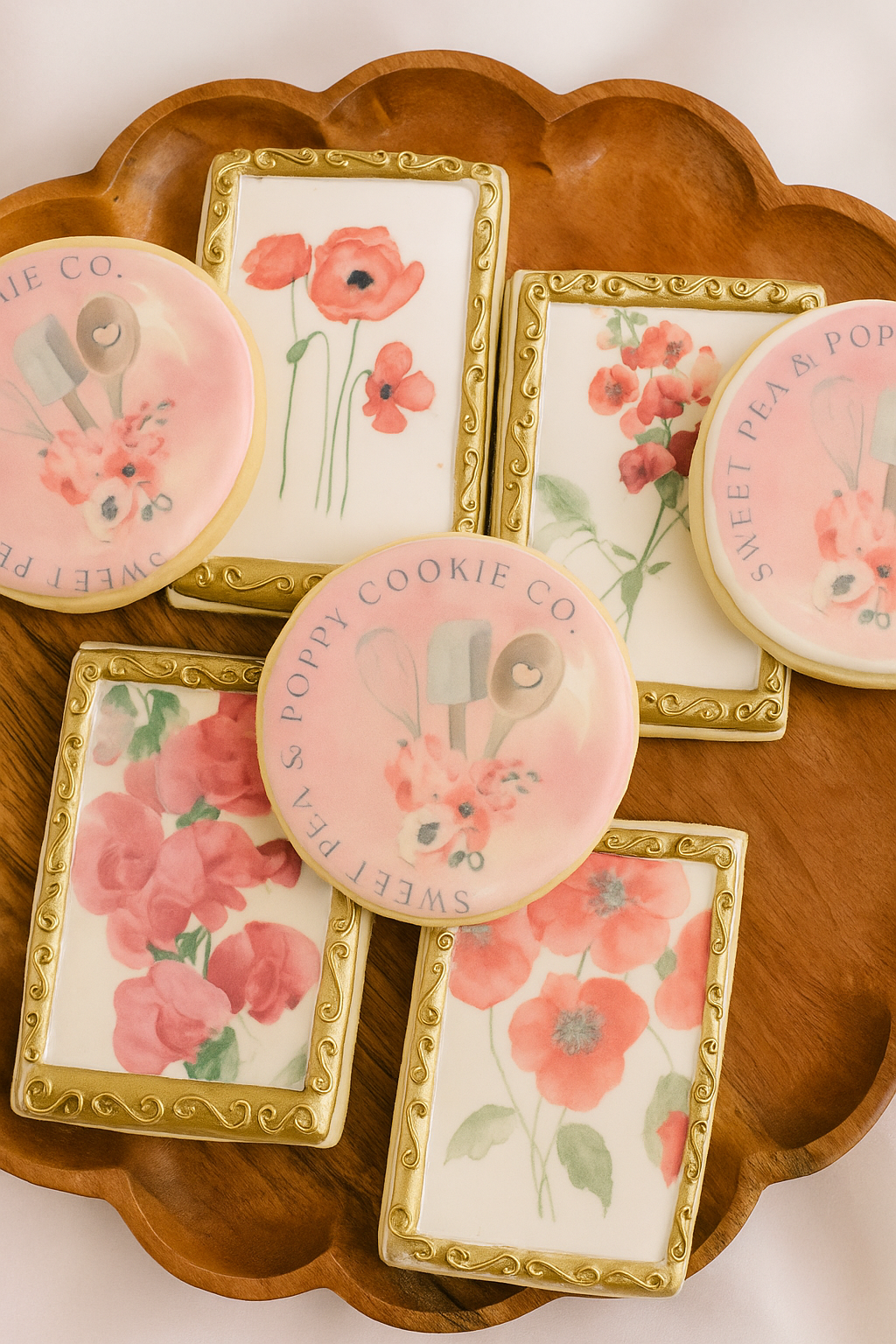 Professional corporate logo cookies and team building events showcasing custom business branding