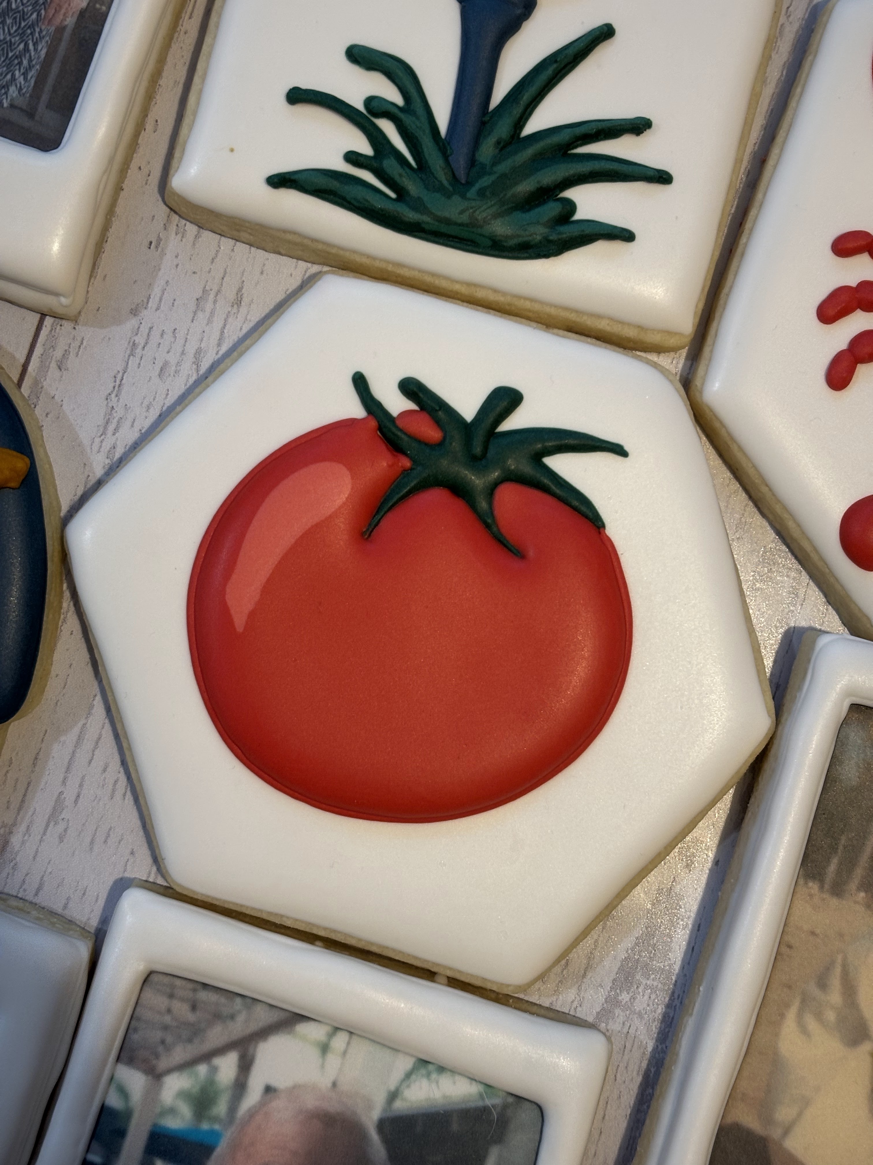 Detailed tomato pineapple top realistic garden vegetable