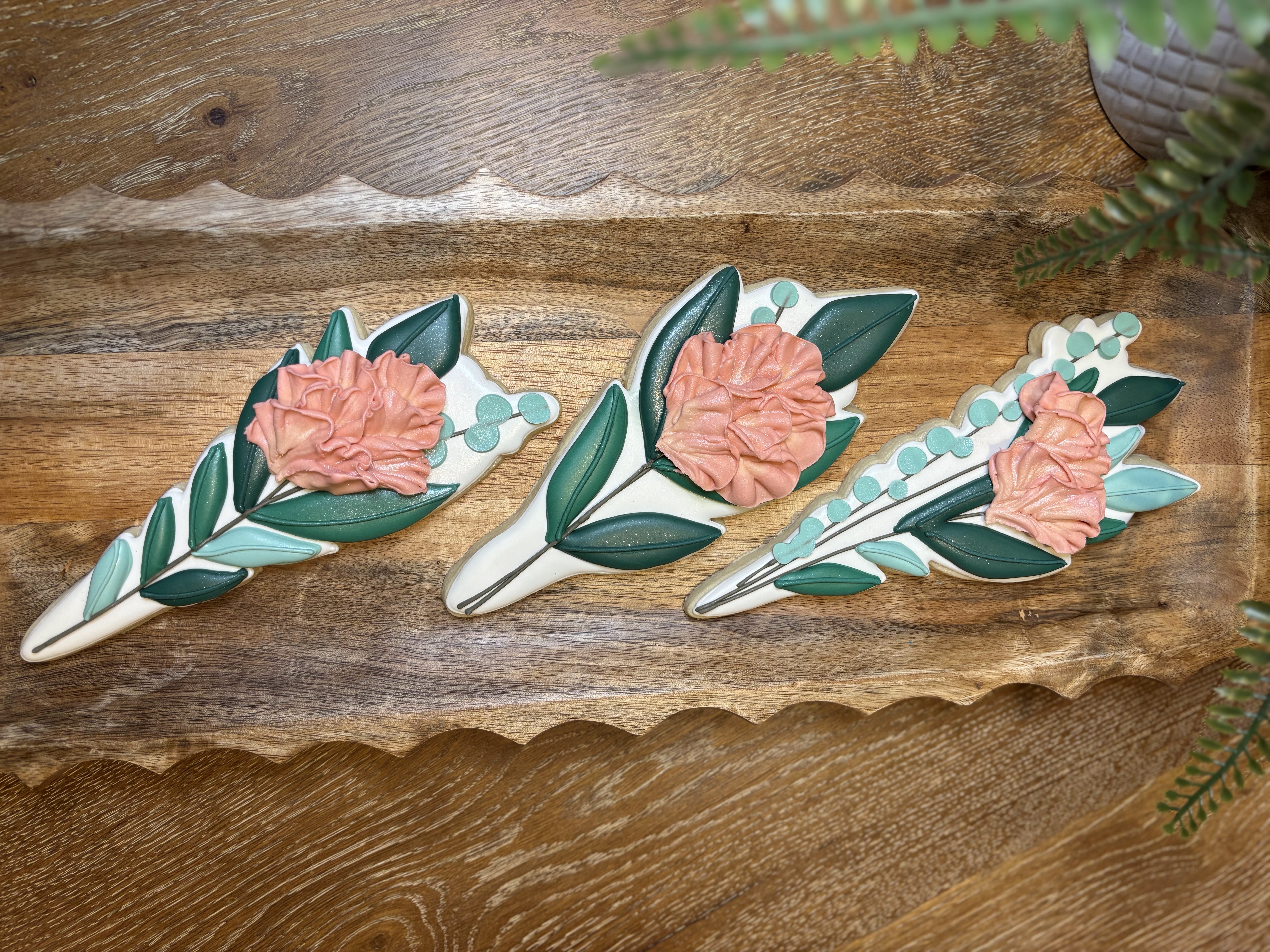 Floral spray botanical peony leaf elegant