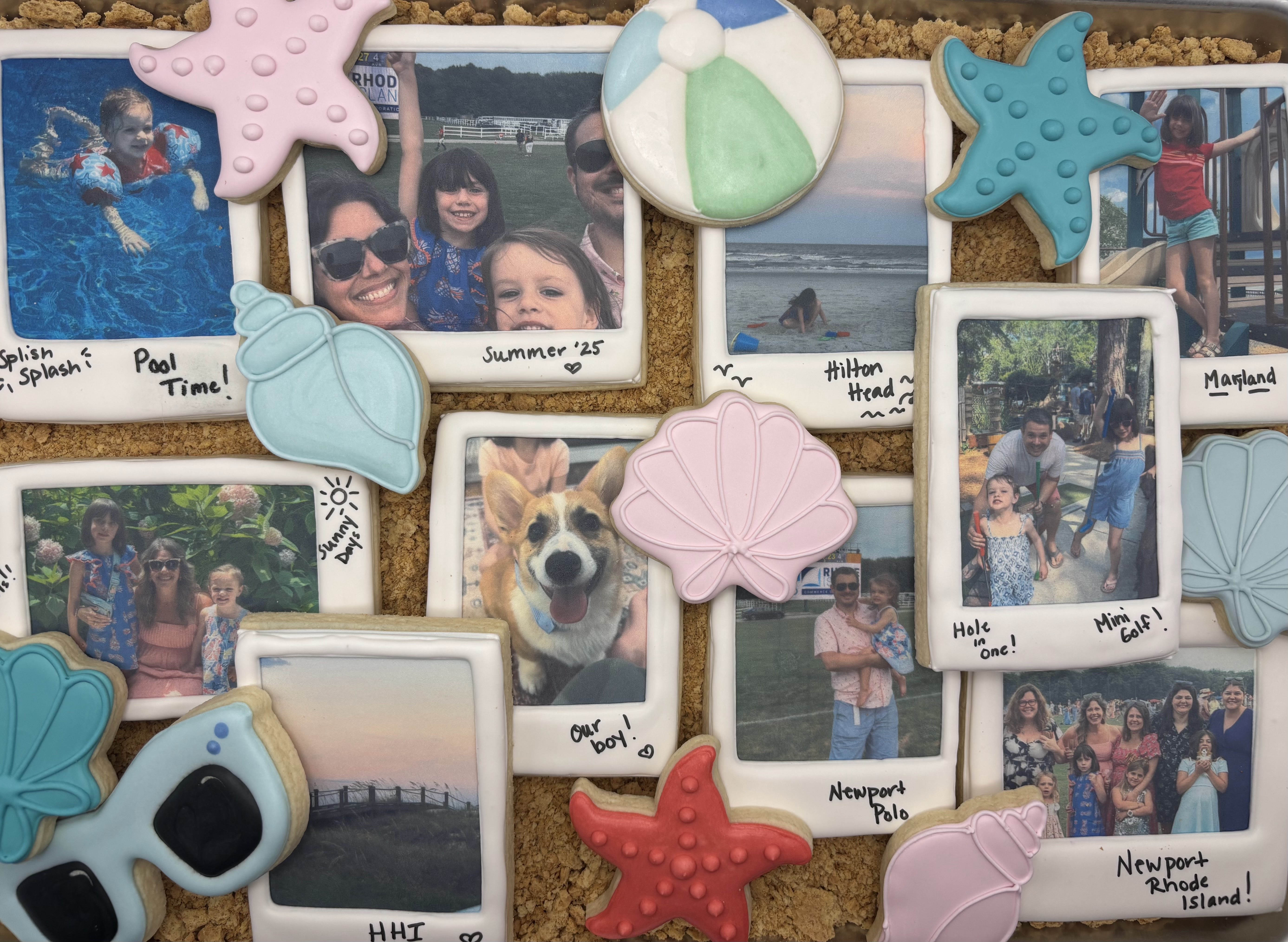 Summer vacation photo collage beach memories Hilton Head