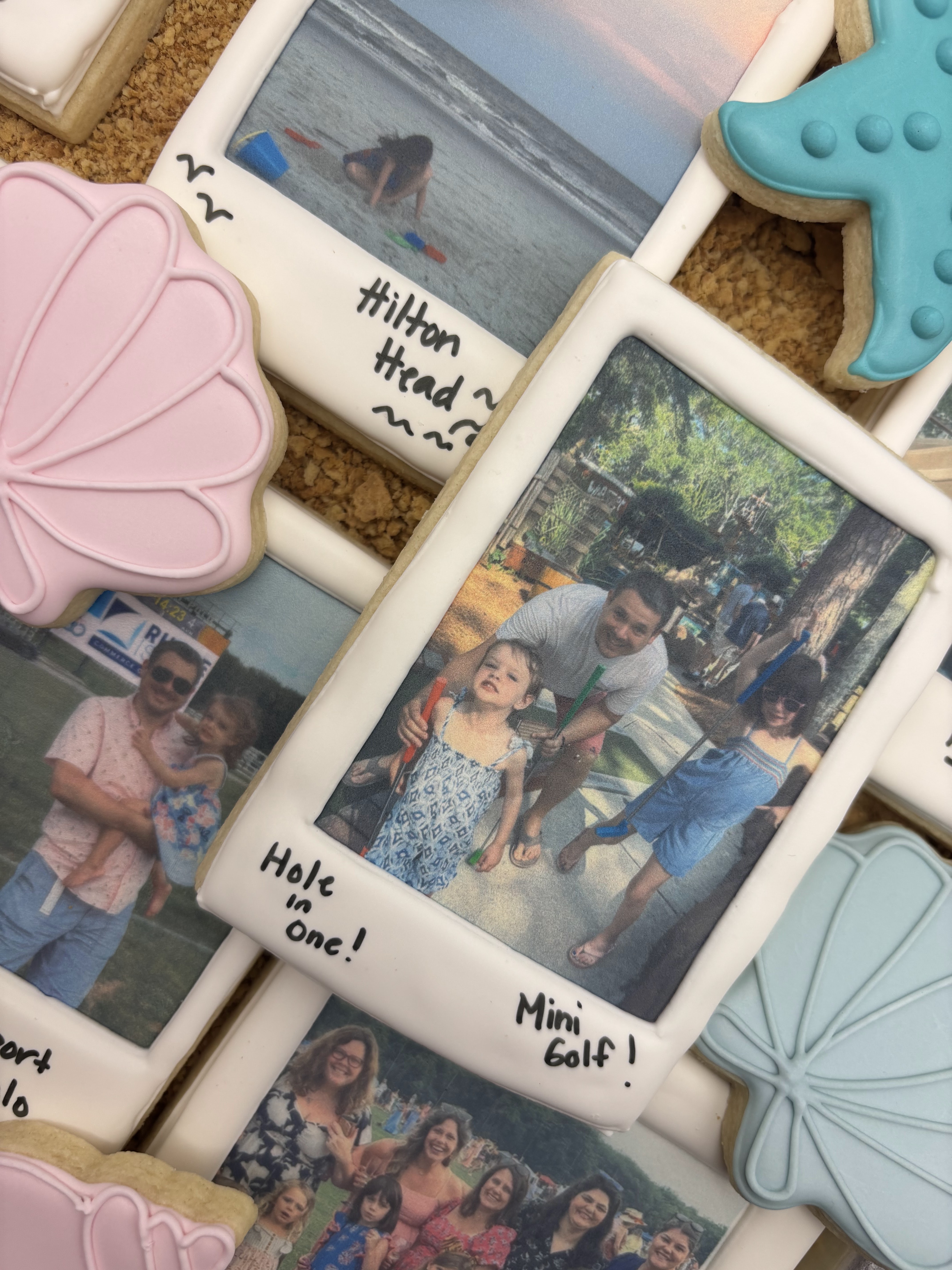 Vacation photo memories Hilton Head mini golf beach